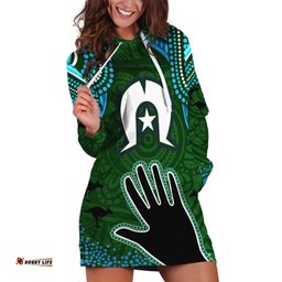 Torest Trait Islands Mix Aboriginal Pattern Hoodie Dress 06