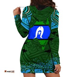 Torest Trait Islands Mix Aboriginal Pattern Hoodie Dress 06