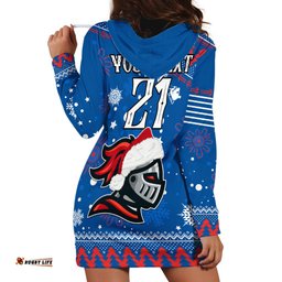 Custom Knights Rugby Hoodie Dress Chirstmas Vibe