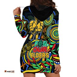 Titans Rugby Aboriginal Art Hoodie Dress NAIDOC Indigenous Tribal
