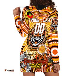 Custom NAIDOC Week 2024 Tigers Hoodie Dress Mascot Rugby