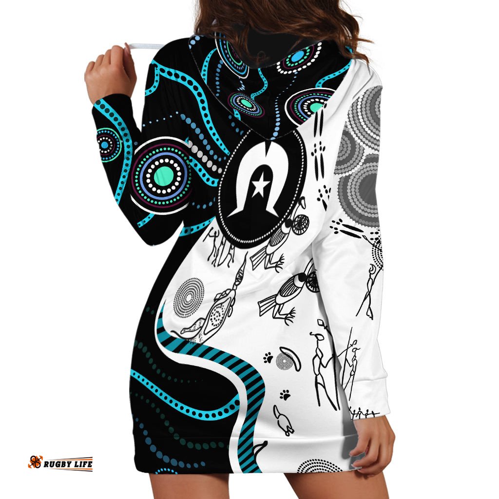 Aboriginal Pattern TorestStrait Island Hoodie Dress