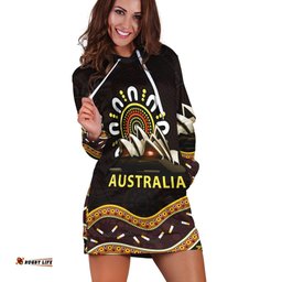 Sydney Australia Hoodie Dress Aboriginal Art Sydney Opera House