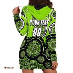 Custom Text And Number Thunders BBL Hoodie Dress Aboriginal Patterns