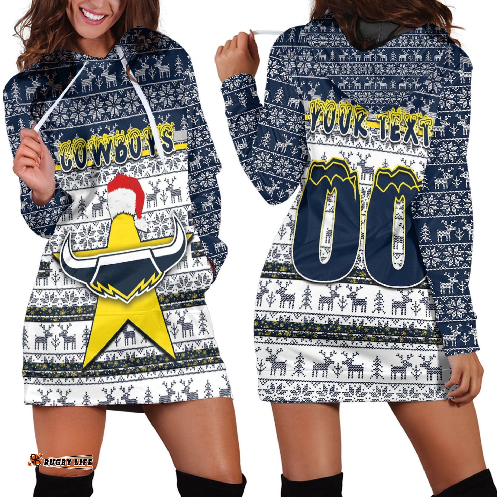 Vibe Hoodie Clothing North Queensland Cowboys Christmas Hoodie Dress