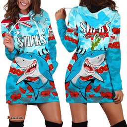 Sharks Rugby ANZAC Hoodie Dress Lest We Forget