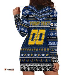 Personalized Eagles Football Xmas Hoodie Dress Australia AFL Mascot