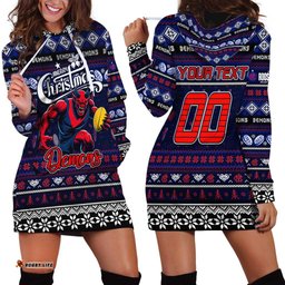 Personalized Demons Football Xmas Hoodie Dress Australia AFL Mascot