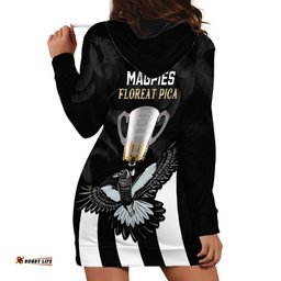 AFL Collingwood Hoodie Dress Magpies Premiers With Trophy Proud