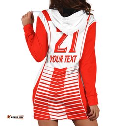 Custom Text And Number Dolphins Rugby Hoodie Dress Sporty Simple Style