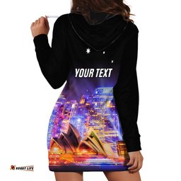 Personalised Australia Vivid Sydney Hoodie Dress Aussie Proud Sydney Opera House