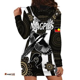 NAIDOC Collingwood Football Hoodie Dress Proud To Be Magpies Aboriginal Version