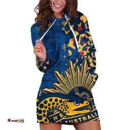 Custom Text And Number NRL ANZAC Parramatta Eels Hoodie Dress Camouflage