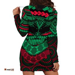 Rabbitohs Rugby Hoodie Dress Polynesian and Aboriginal Special Version