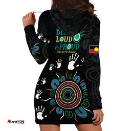 NAIDOC 2024 Indigenous Aboriginal Hoodie Dress The Fire Burns Forever