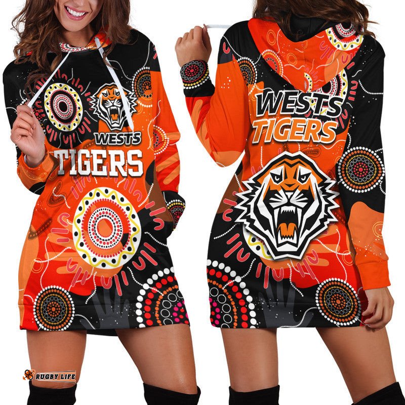 Wests Tigers Indigenous Aboriginal Rugby Hoodie Dress