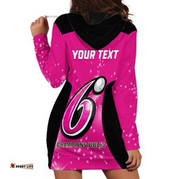Personalised BBL Sydney Sixers Hoodie Dress 4th Champions 2024 New History