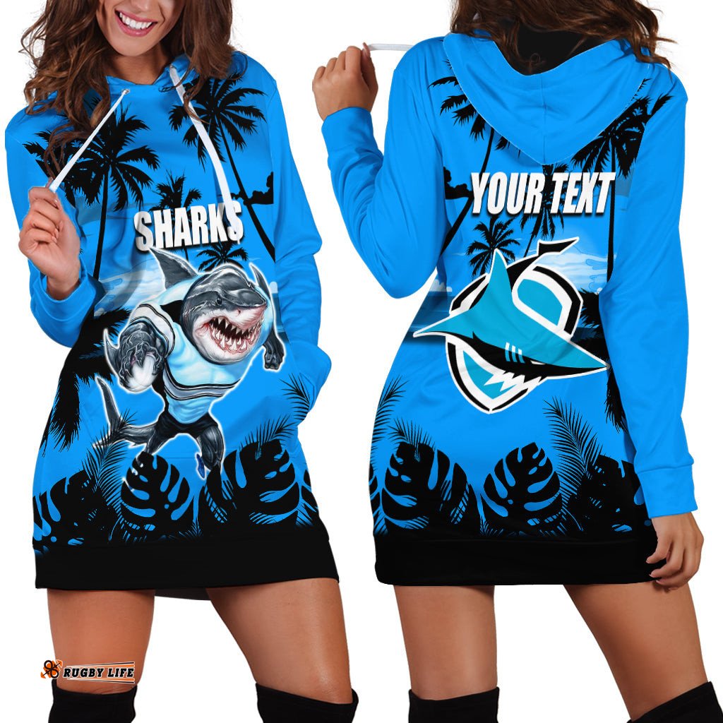 NRL Sharks Hoodie Dress Summer Vibe Style