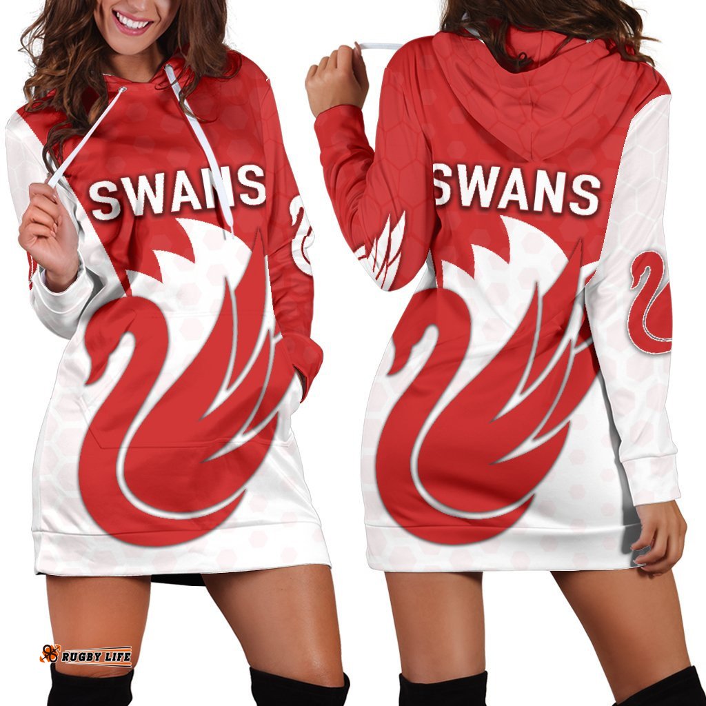 Sydney Hoodie Dress Swans For Women