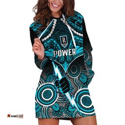 Port Adelaide Football Hoodie Dress Power Aboriginal Mix Polynesian Pattern