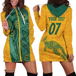 Australia 2024 Custom Hoodie Dress Aboriginal GO Team Aussie