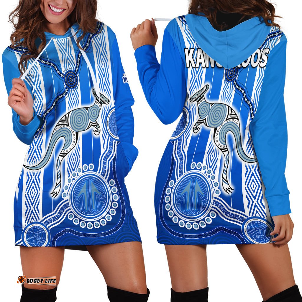 Kangaroos Indigenous Hoodie Dress North Melbourne Football