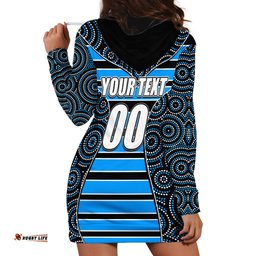NRL Sharks Hoodie Dress Mix Dot Aboriginal
