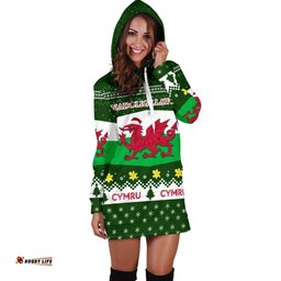 Wales Christmas Hoodie Dress