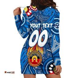 Personalised NAIDOC Week 2024 Geelong Cats Hoodie Dress Australian Aboriginal Hand Painting
