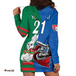 Custom Knights and Rabbitohs Mascot Together Hoodie Dress