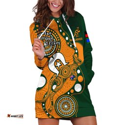 Wallabies Rugby NAIDOC Hoodie Dress Aboriginal Camouflage Lest We Forget
