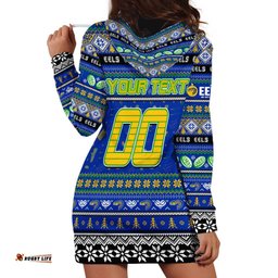 Personalized Eels Rugby Xmas Hoodie Dress Australia NRL Mascot