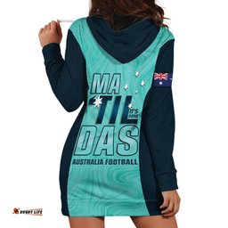 Australia Soccer Hoodie Dress Raso Matildas Turquoise Version