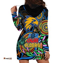 Eagles Football Aboriginal Art Hoodie Dress NAIDOC Indigenous Tribal