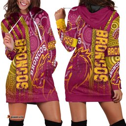 Vibe Hoodie Clothing Brisbane Broncos Sporty Style Hoodie Dress