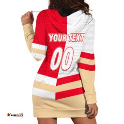 Custom Text And Number NRL Dolphins Hoodie Dress Mix Jersey