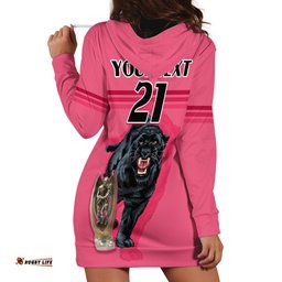 Custom Panther Premierships Hoodie Dress Go Champions Pink Simple Style