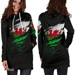 Wales In Me Hoodie Dress Special Grunge Style