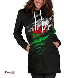 Wales In Me Hoodie Dress Special Grunge Style