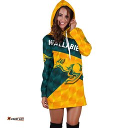 Wallabies Women Hoodie Dress Sporty Style