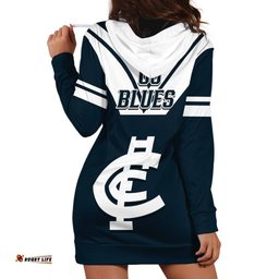 Carlton Football Hoodie Dress Go Blues Navy Simple Style