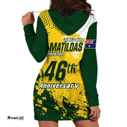 Australia Soccer Hoodie Dress Til Its Done Matildas 2024 Happy 46th Anniversary