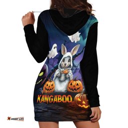 Happy Kangaboo Hoodie Dress Kangaroo and Halloween Haunted House