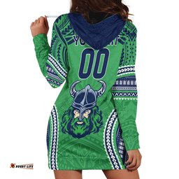 Raiders Rugby Custom Hoodie Dress With Polynesian Style