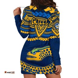 Eels Rugby Hoodie Dress Polynesian and Aboriginal Vibe