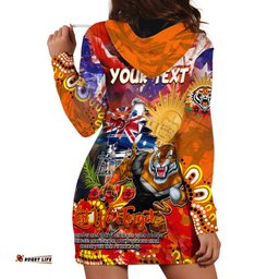 Personalised Australia Rugby Tigers ANZAC Hoodie Dress Wests Scratch Style