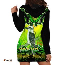 Personalised Australia Sagittarius Kookaburra Zodiac Hoodie Dress Auz Astrology Aboriginal Green