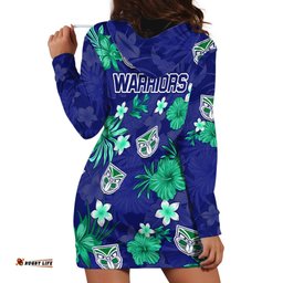 Warriors Rugby Hoodie Dress Beautiful Floral Pattern Spring Summer Vibe