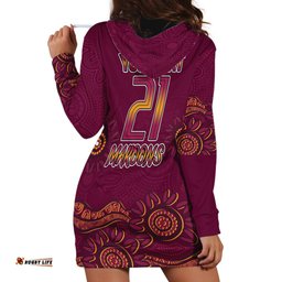 Custom QLD Maroons Cane Toad Blooded Aboriginal Inspired Hoodie Dress