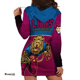 AFL Lions Champions Hoodie Dress Proud Brisbane Aboriginal Vibe